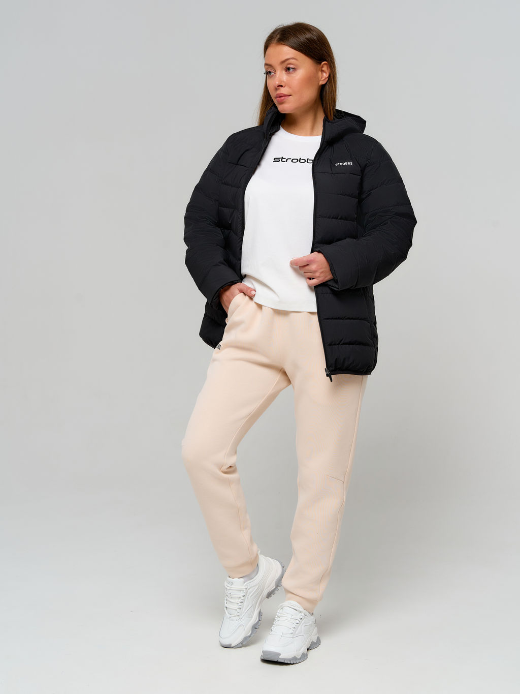 T3323-3 Пуховик стеганый женский