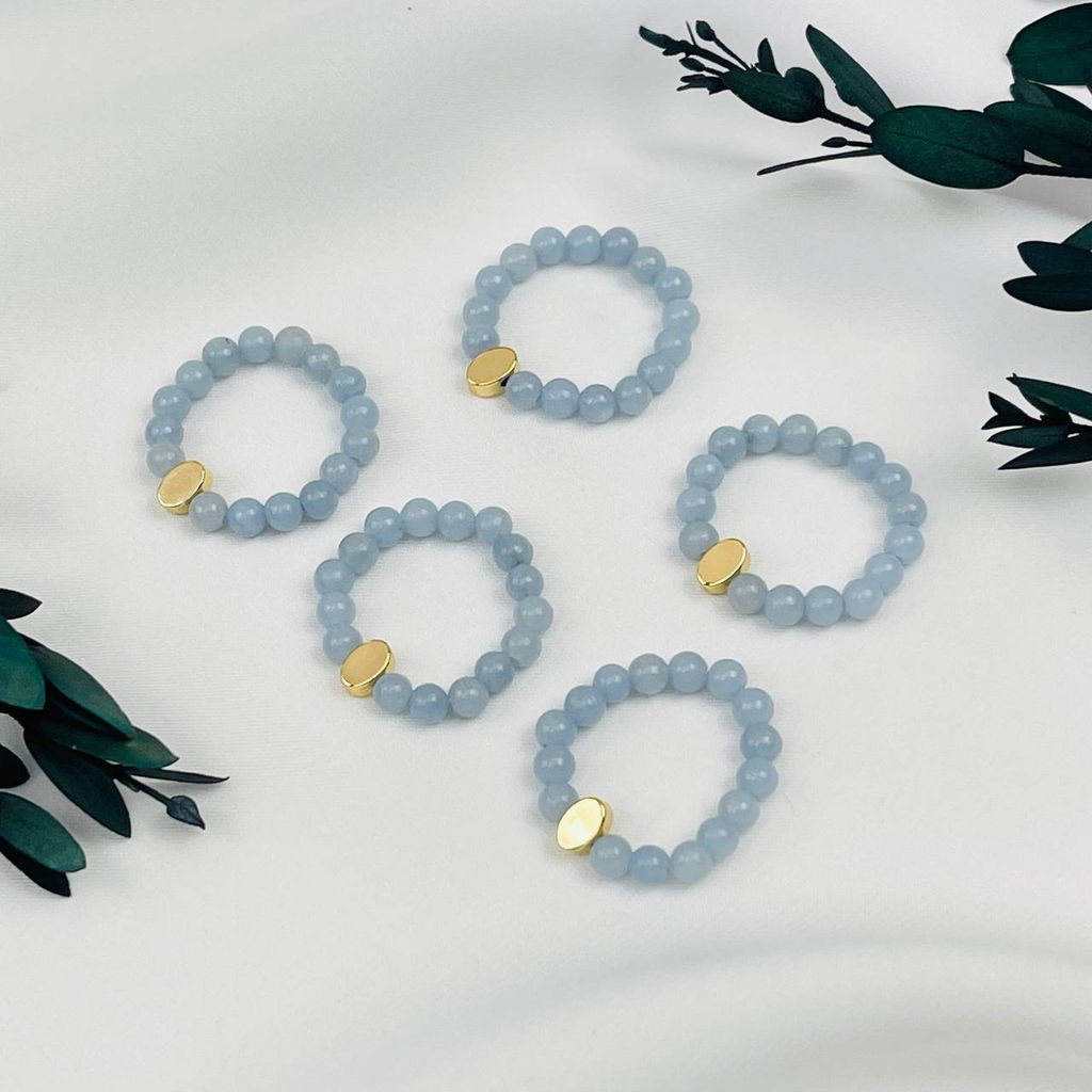 Кольцо на резинке из Ангелита 15,5 р.