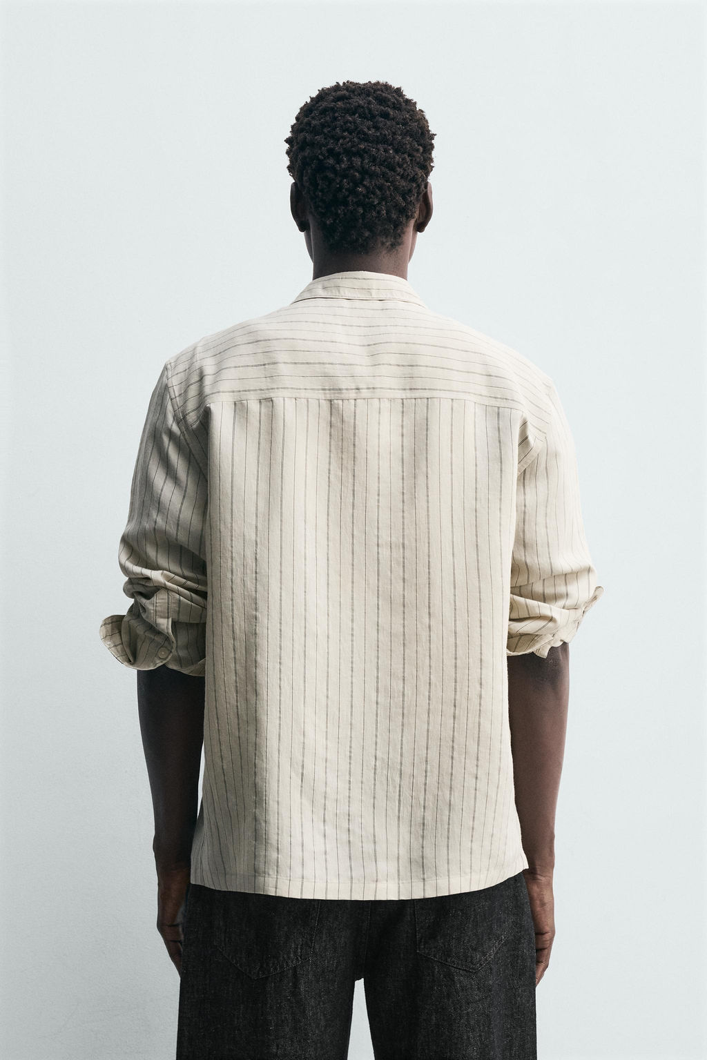 Рубашка Camisa Fluida Rayas кремовая