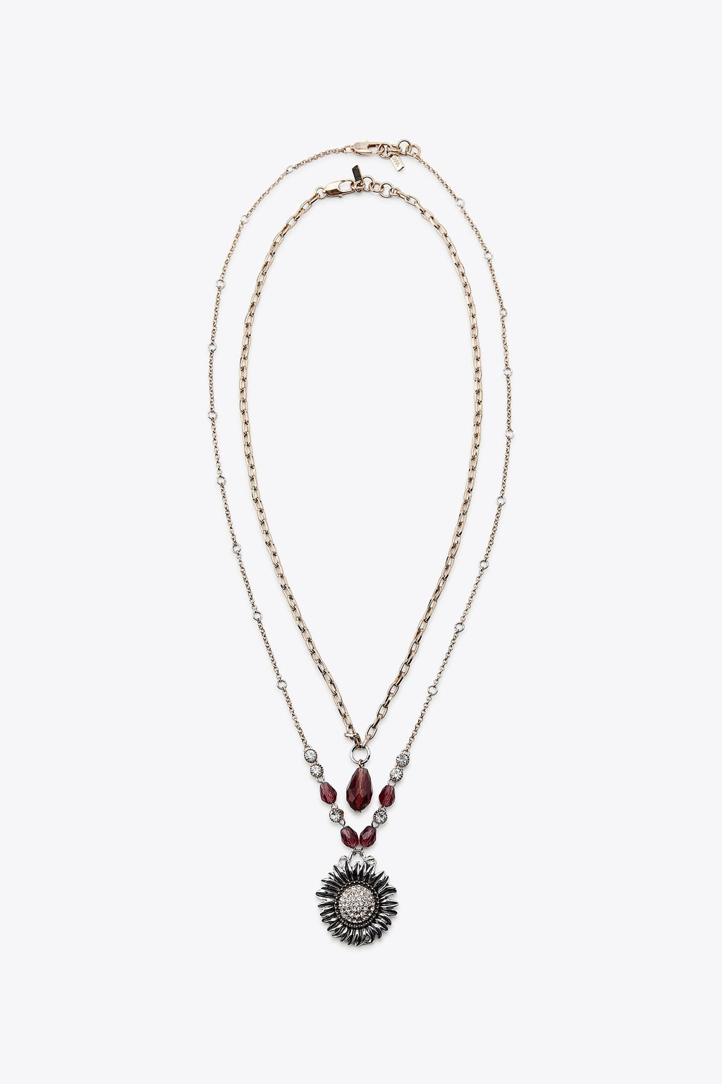 PACK OF 2 BEADED FLOWER NECKLACES