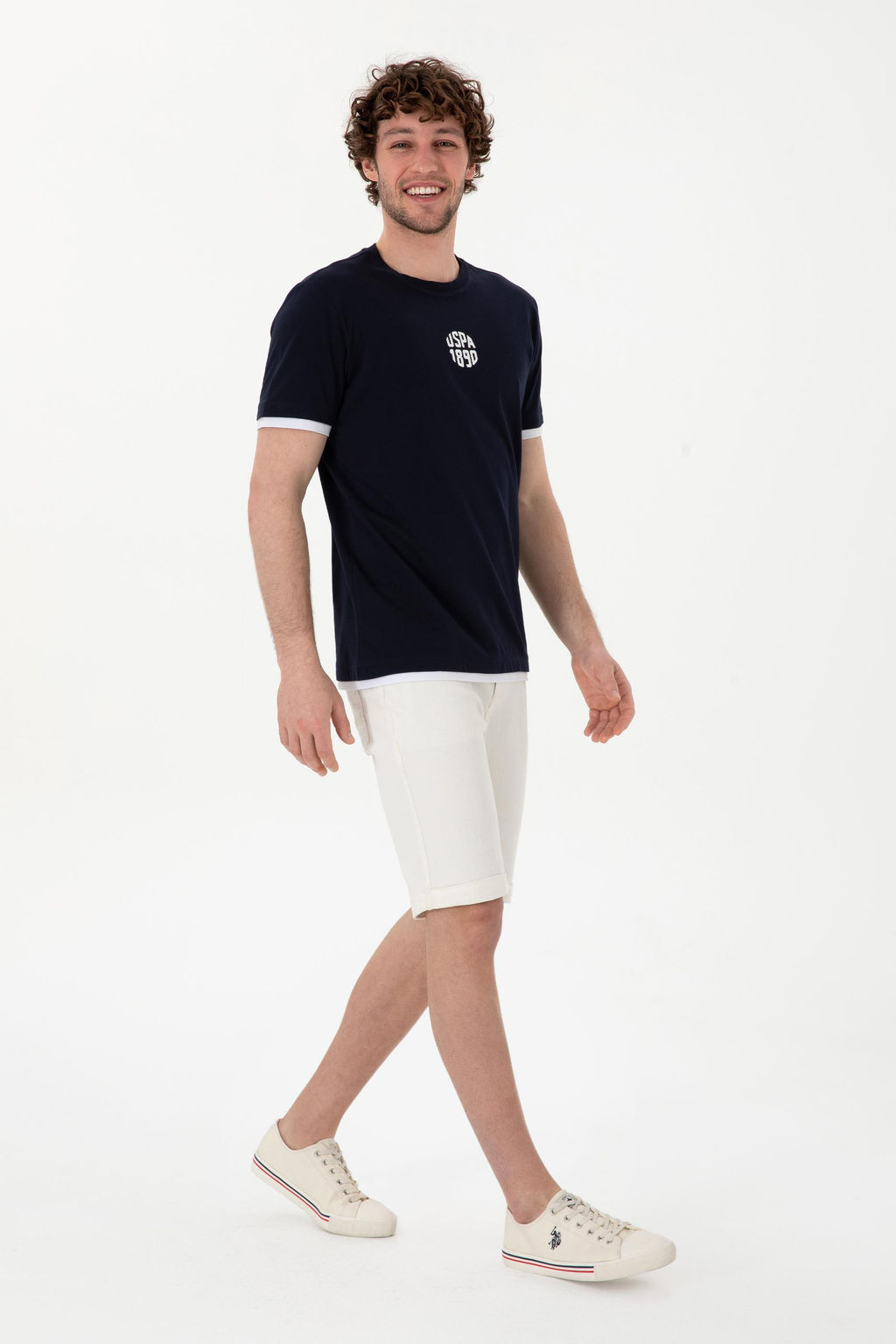 Erkek Regular Fit Bisiklet Yaka Lacivert Ti__rt Sepette S_rpriz _ndirim - U.s. polo assn фото 4