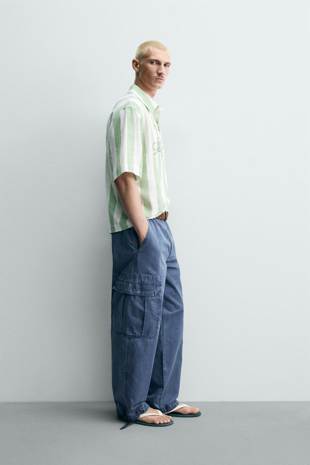 CAMISA POLO BOXY FIT GR?FICOS ESTAMPADOS / Verde - Zara фото 4