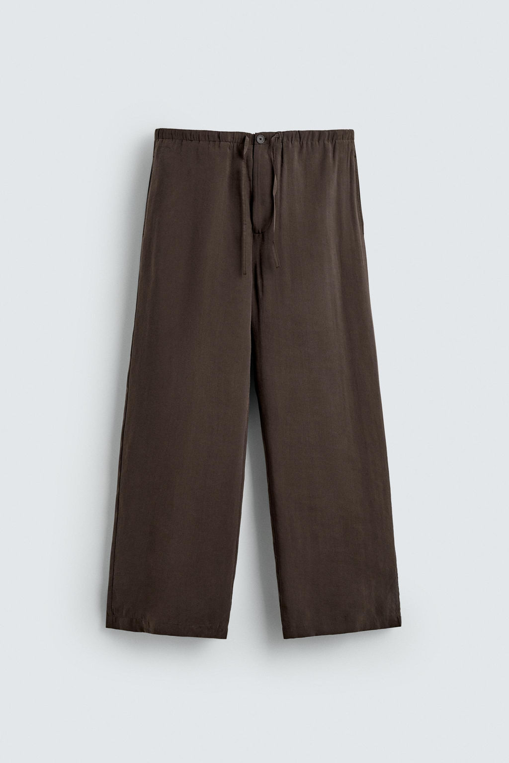 PANTAL?N FLUIDO RELAXED FIT / Marr?n - Zara фото 5