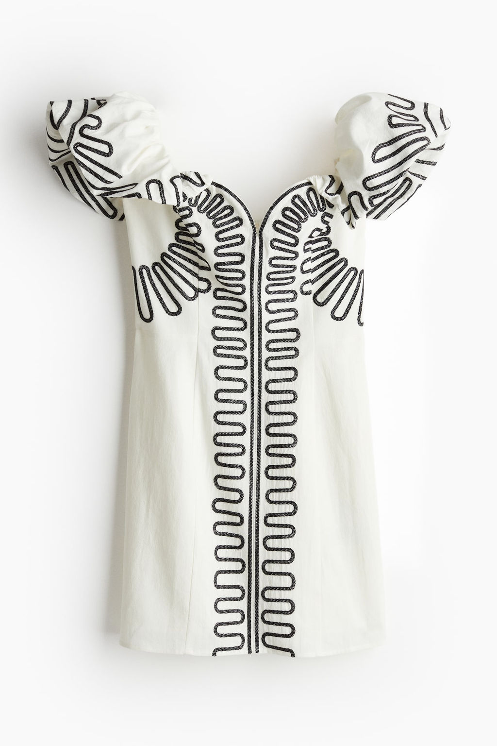 Vestido off-the-shoulder en mezcla de lino - H&m фото 7