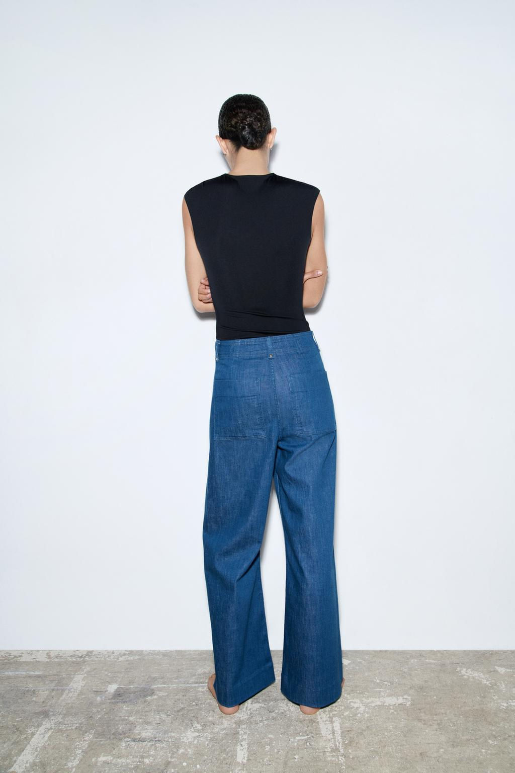 ZW COLLECTION WIDE-LEG HIGH-WAIST JEANS - Zara фото 18