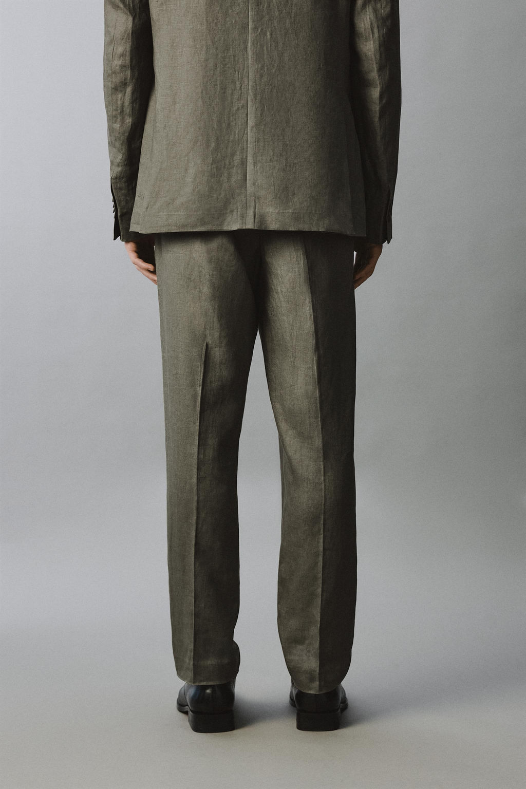 PANTAL?N TRAJE 100% LINO / Verde claro - Zara фото 3