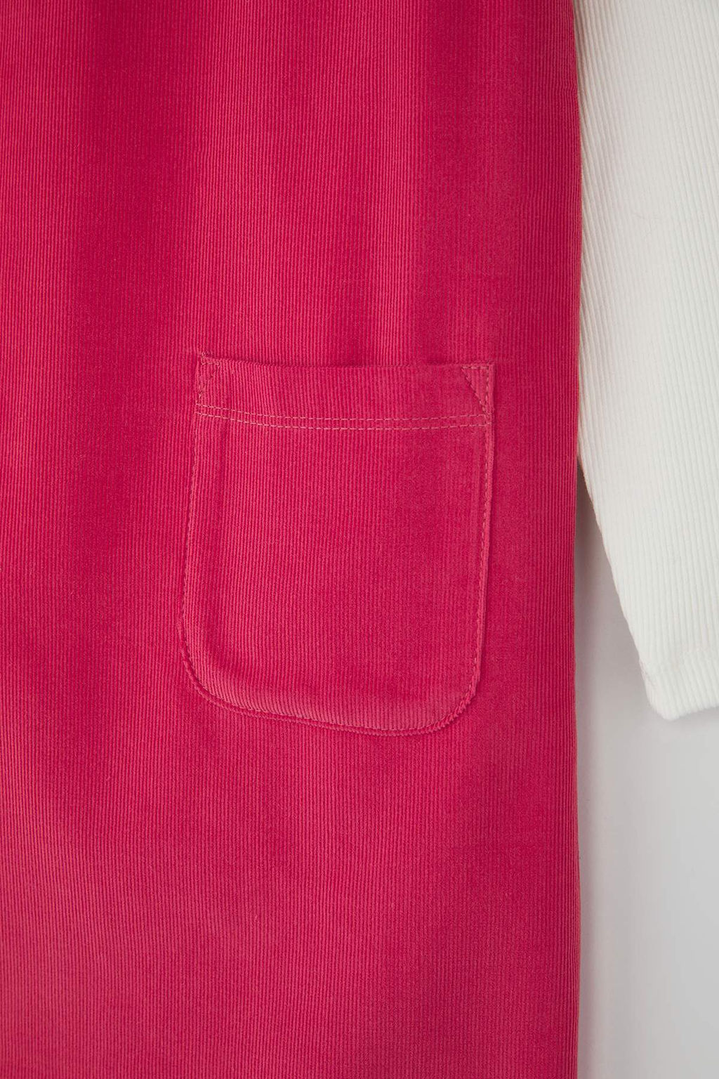 Gul Kurusu-Ekru 2li 100% Pamuk Kadife Duz Kare Yaka A-line K?z Cocuk Dokuma Elbise TKDAW26EL00005 - Trendyolmilla фото 3