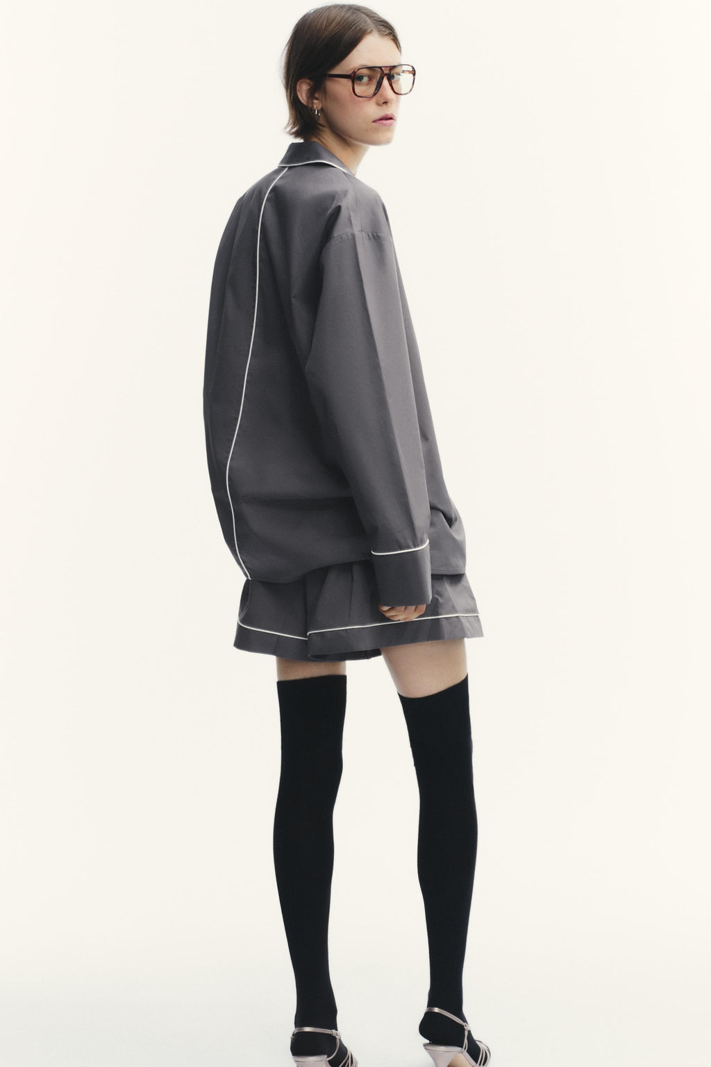 POPLIN PIPED TRIM SHIRT - Zara фото 4