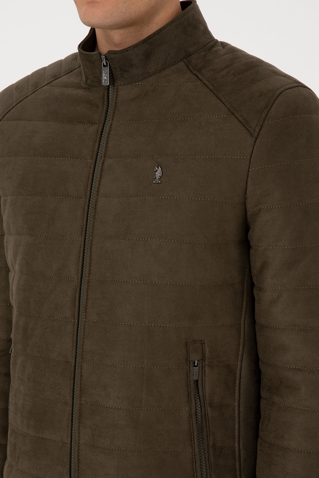 Erkek Haki Deri Ceket - U.s. polo assn фото 7