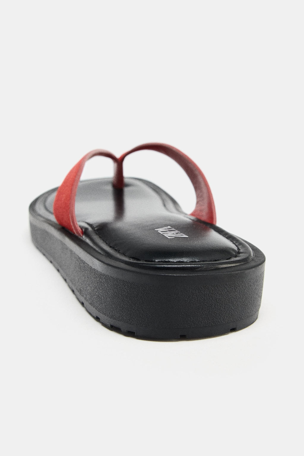 SANDALIA PIEL CONTRASTE / Rojo - Zara фото 6