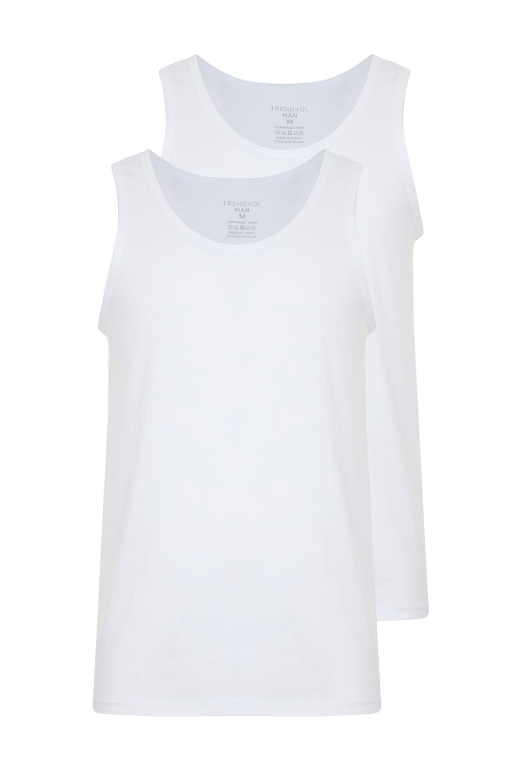 TRENDYOL MAN Siyah Basic 2li Paket Ic Giyim Atlet TMNSS24AL00007 - Trendyolmilla фото 2