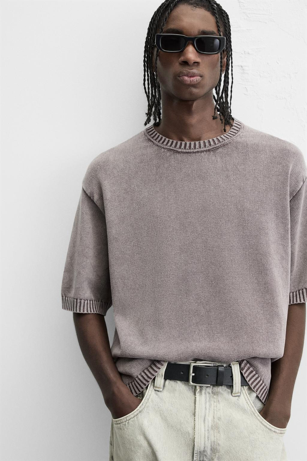 WASHED KNIT T-SHIRT - Zara фото 5