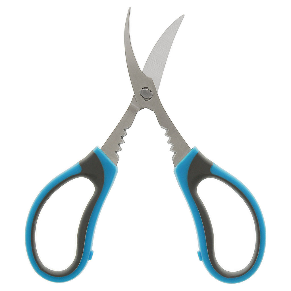 Ножницы кухонные Цапля 19см, с орехоколом, разборные, пластмассовые ручки, цвета микс, в блистере (Китай) - Домашняя мода фото 2