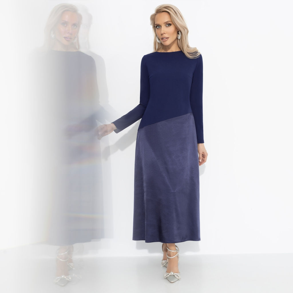 Платье комбинированное с шёлком, Нежная утонченность (моя мудрость) - Charutti фото 6