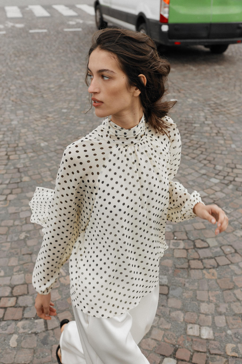 POLKA DOT PRINT BLOUSE - Zara фото 33