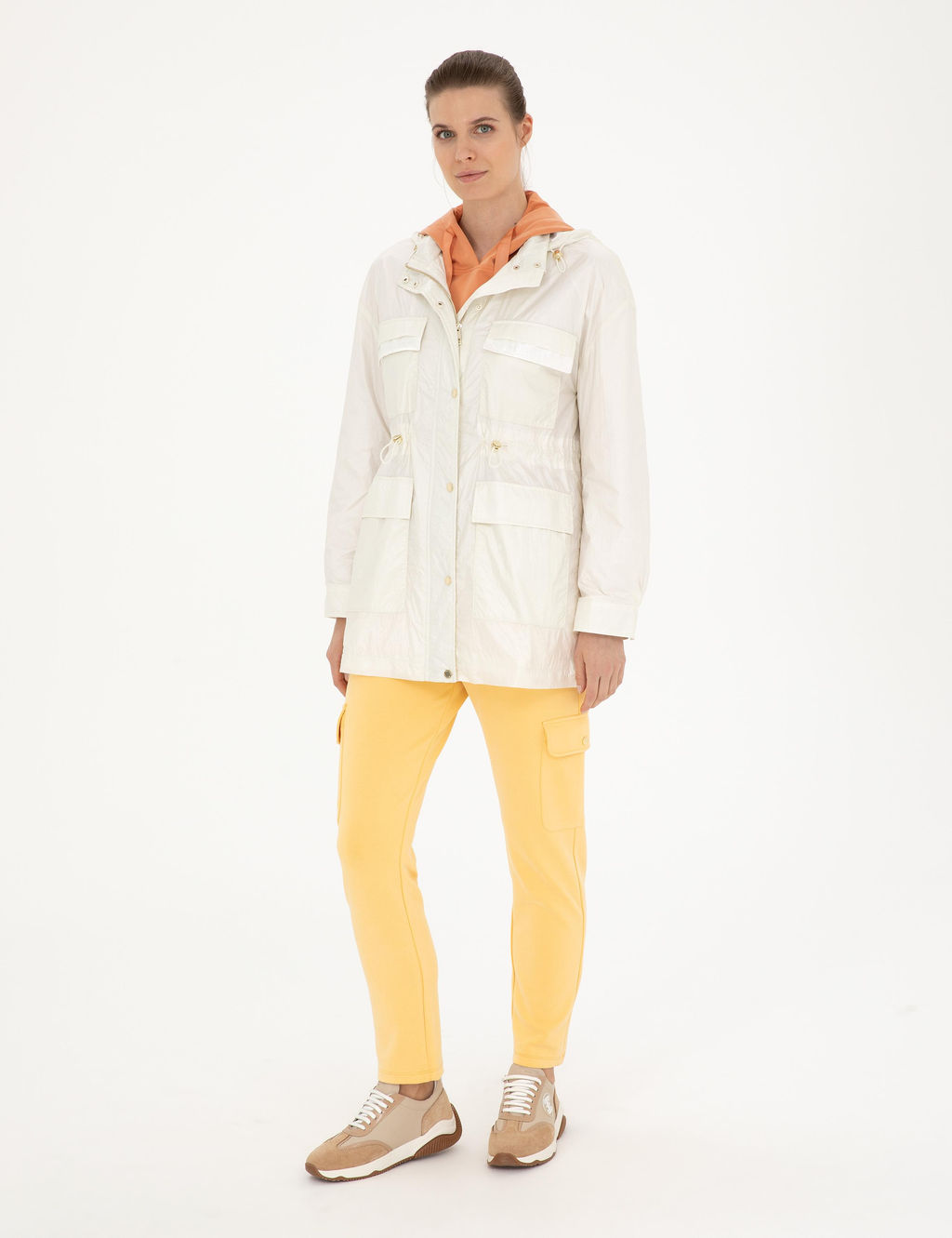 Ekru Comfort Fit Mevsimlik Mont