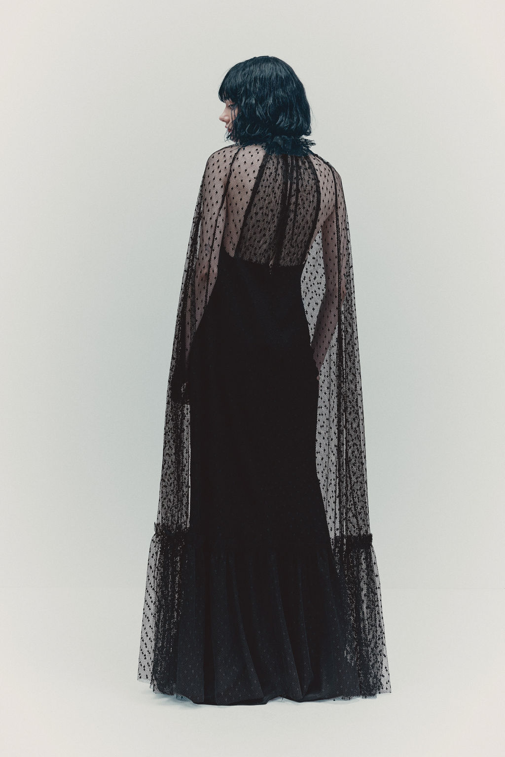 Vestido con capa de malla - H&m фото 5