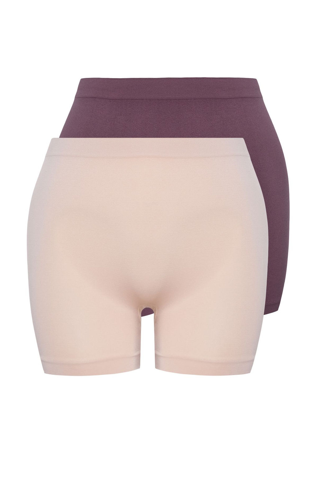 TRENDYOLMILLA Siyah-Ten 2li Paket Seamless/Dikissiz Boxer Orme Kulot THMSS24KU00032  фото 7