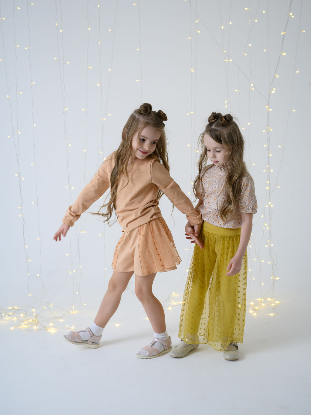 Легинсы для девочки цветы, персик - Lesi kids фото 20