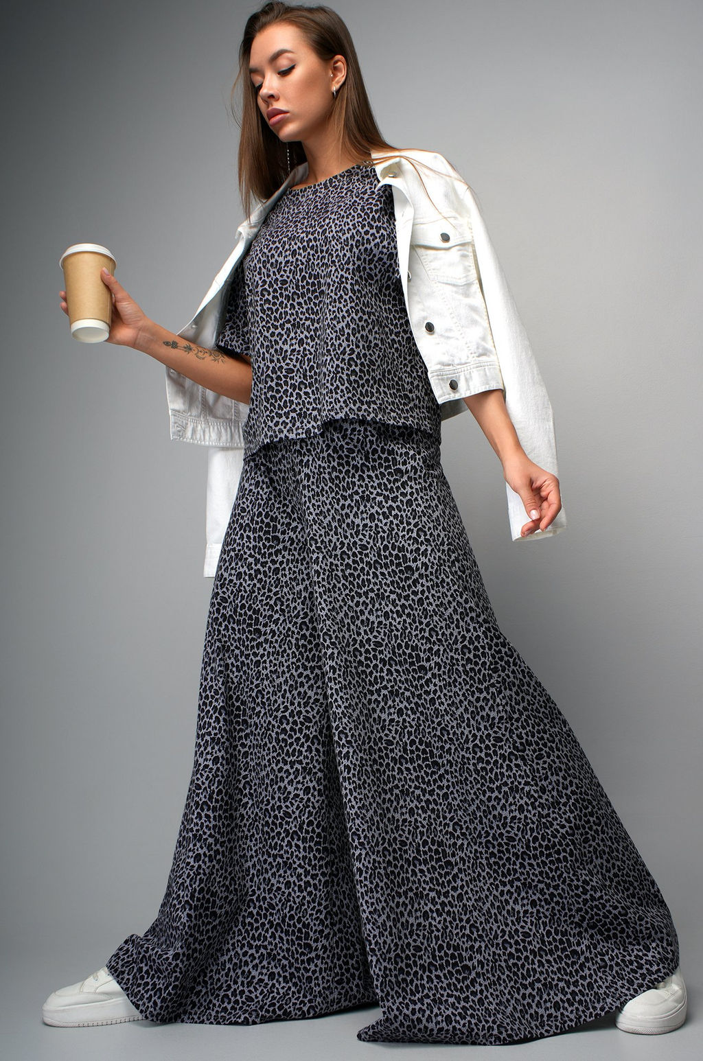 Женский костюм с широкими брюками Happyfox  фото 12