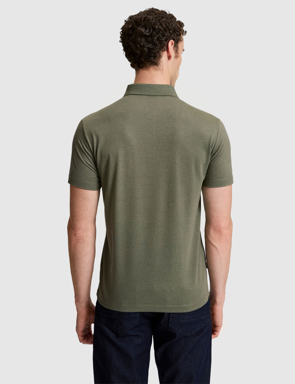 Haki Slim Fit D__meli Polo Yaka Ti__rt