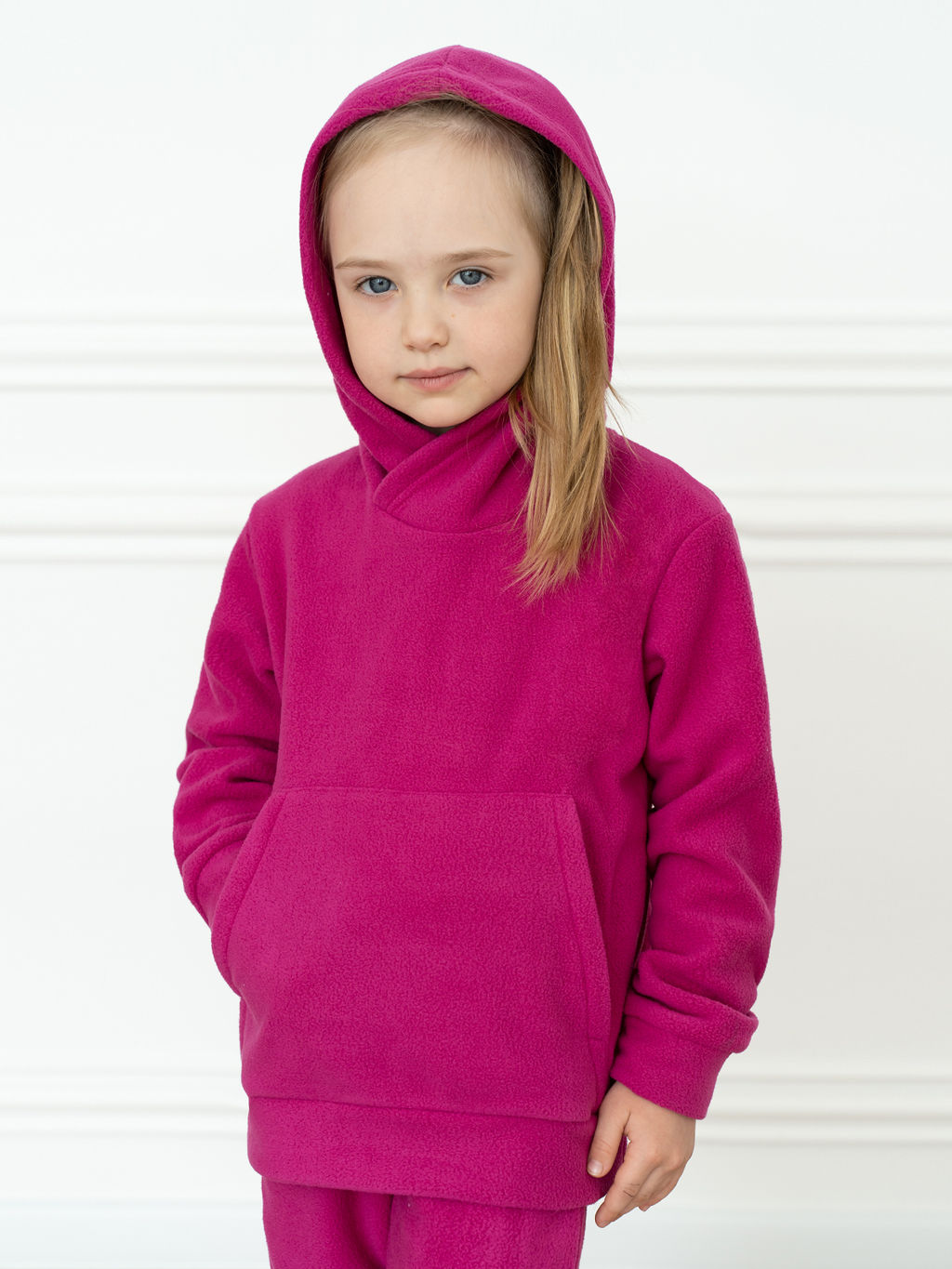 Костюм детский флисовый фуксия 7043г(ш) (104, 56)