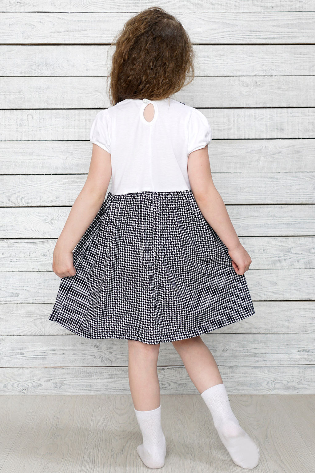 Платье для девочки трикотажное нарядное - Almond фото 3