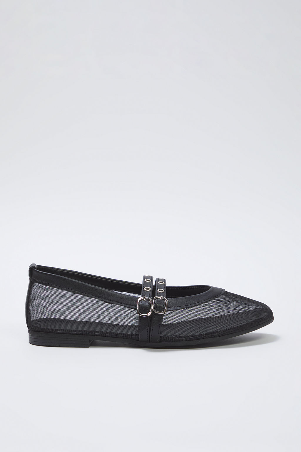 Trendyol Shoes Siyah File Detayl? Kusgozu Kemer Tokal? Mary Jane Kad?n Babet TAKSS25BE00046 - Trendyolmilla фото 11