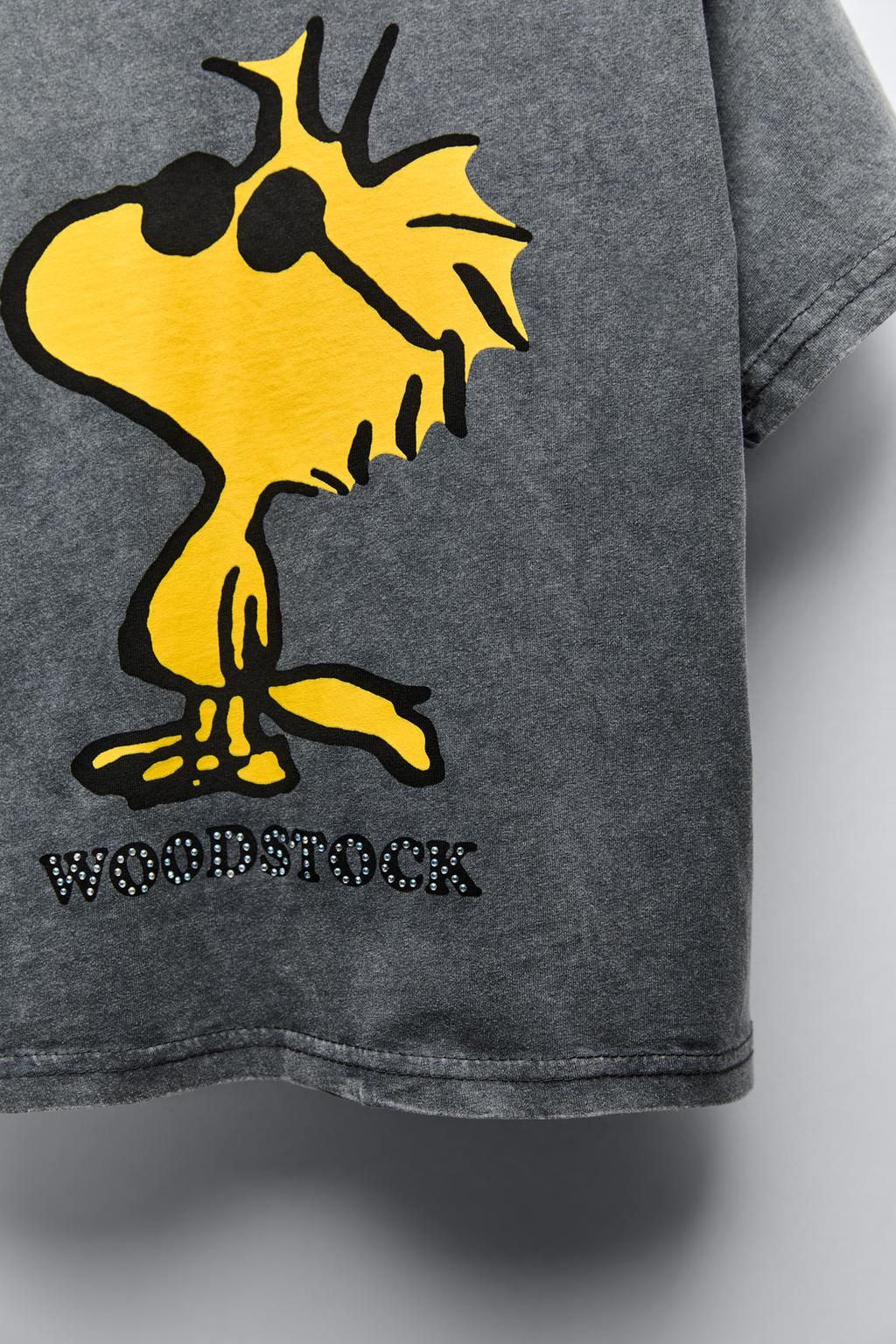 WOODSTOCK T-SHIRT WITH RHINESTONES - Zara фото 3