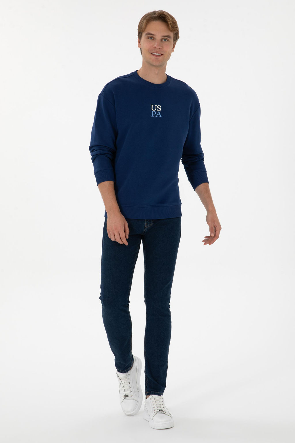 Erkek _ndigo Basic Sweatshirt Sepette S_rpriz _ndirim - U.s. polo assn фото 4