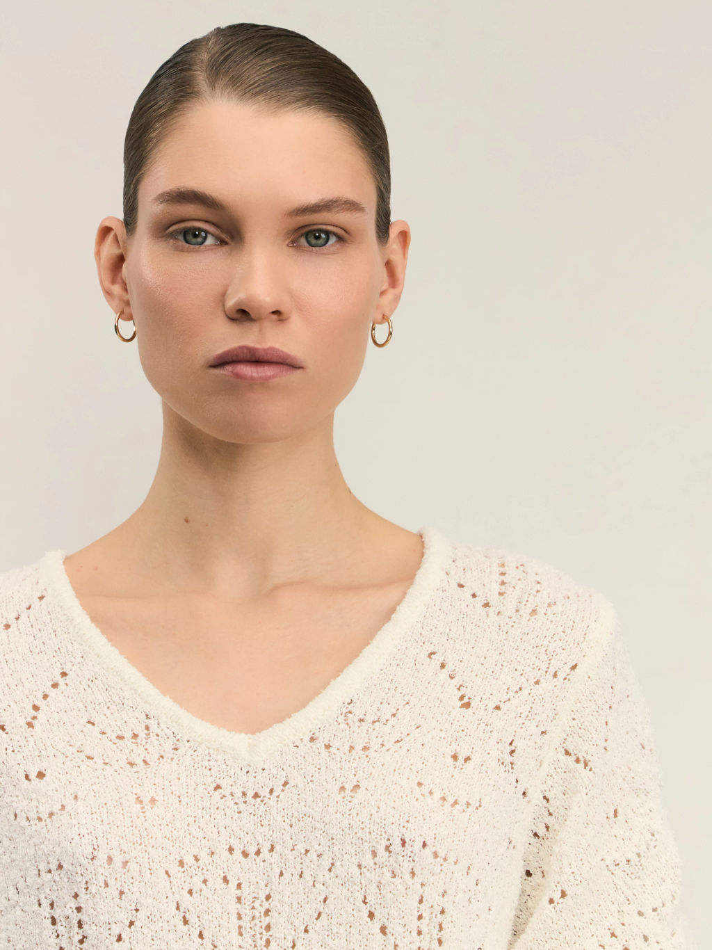 Ажурный джемпер с коротким рукавом / Zarina  фото 6