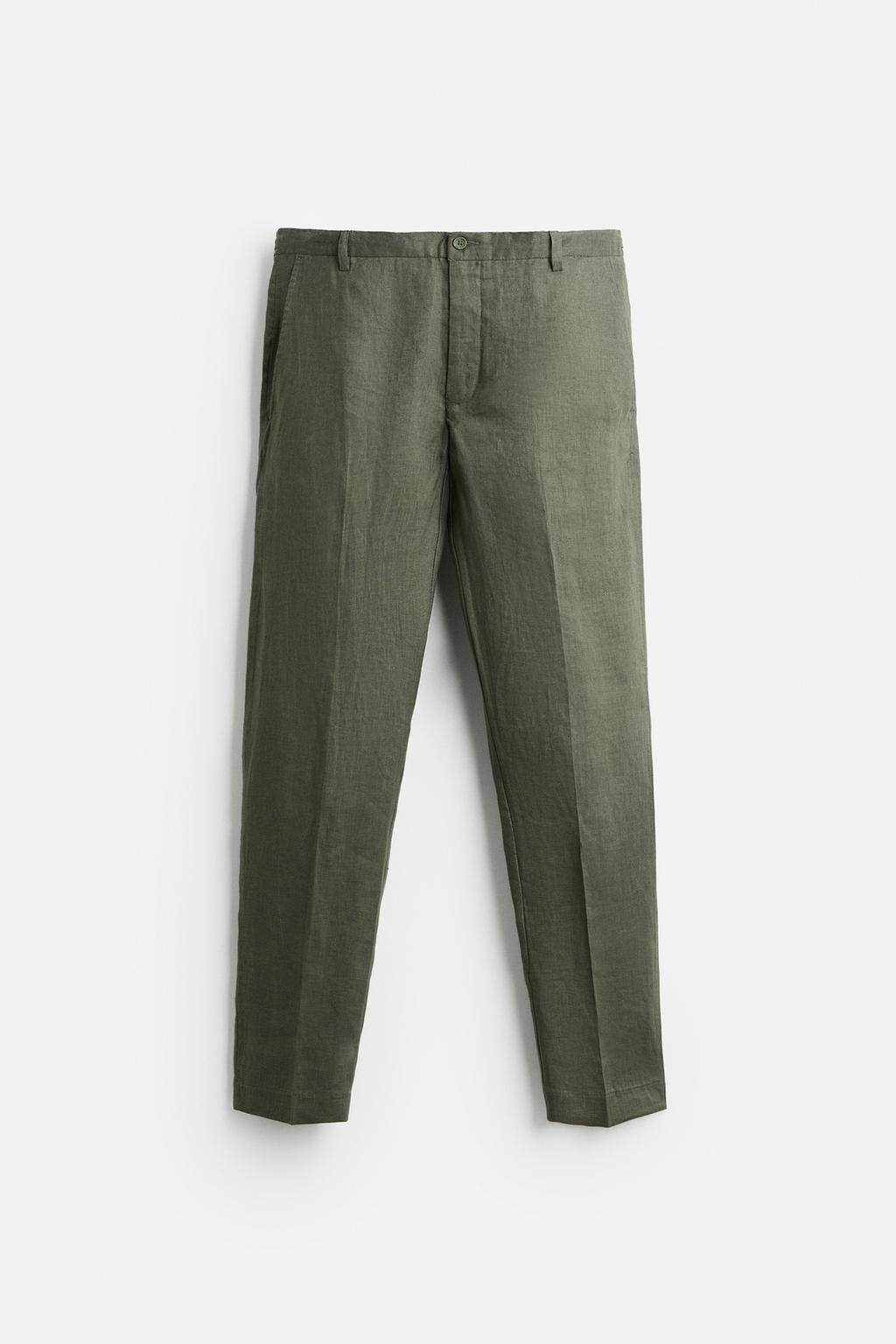 ZARA %100 KETEN PANTOLON  фото 6