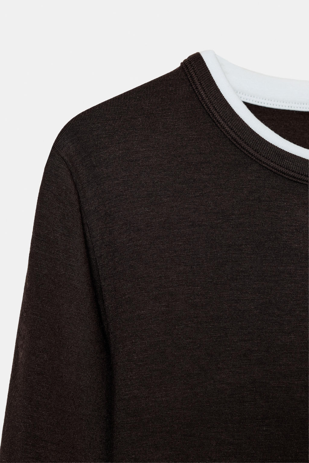 MOCK LAYER CONTRAST T-SHIRT - Zara фото 8