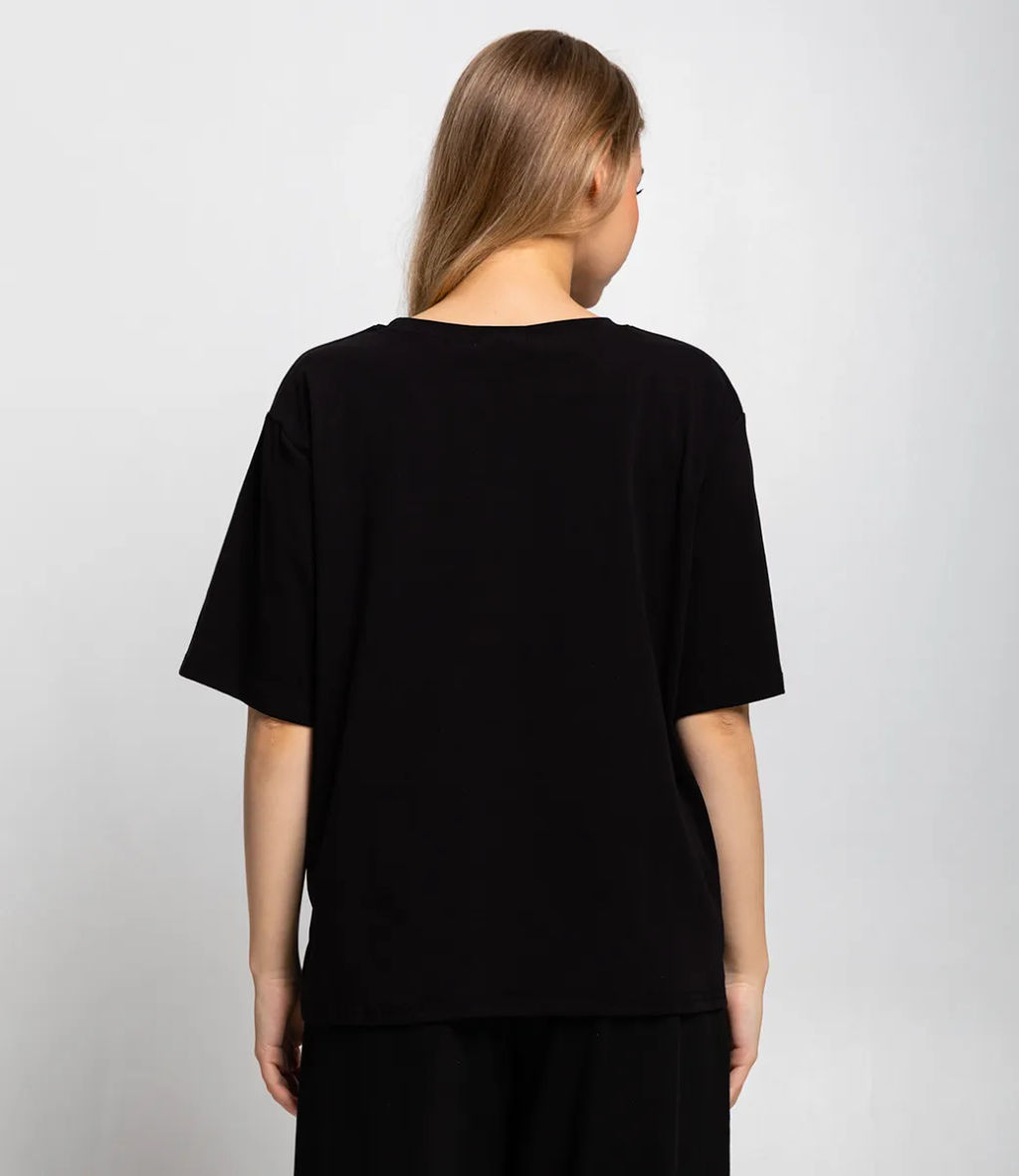 Футболка #КТ8130, чёрный - Dommod фото 3