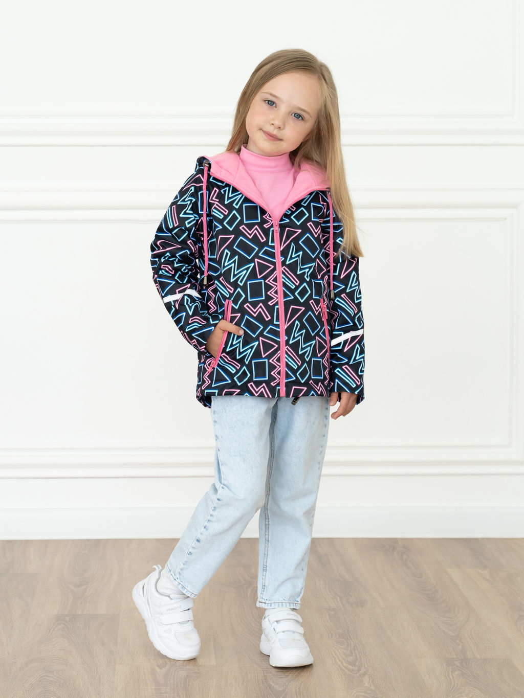 Ветровка детская розовая
