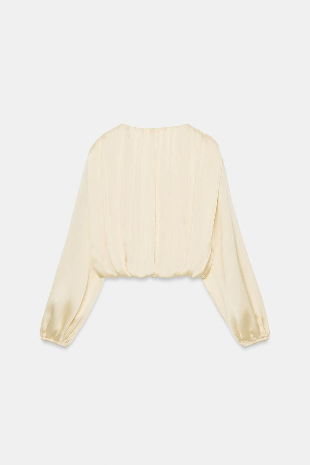 SATIN BALLOON BLOUSE - Zara фото 21