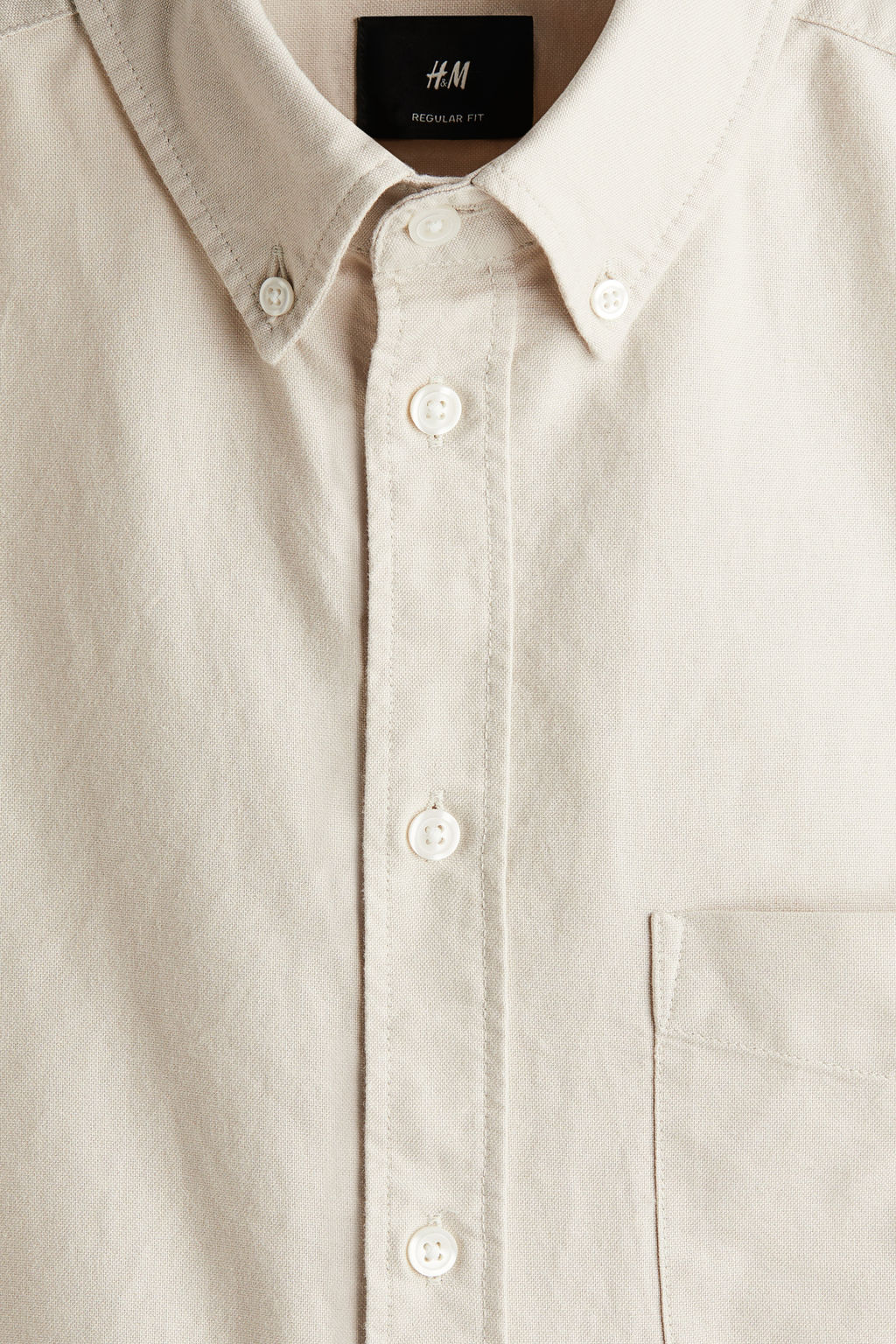 Camisa Oxford de manga corta Regular Fit - H&m фото 3