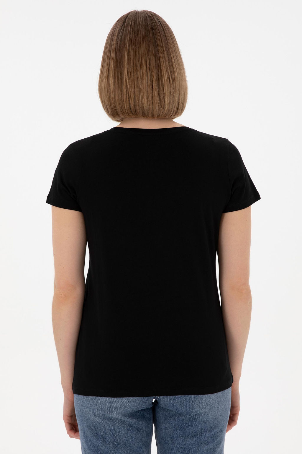 Kad_n Siyah Ti__rt Sepette S_rpriz _ndirim - U.s. polo assn фото 5