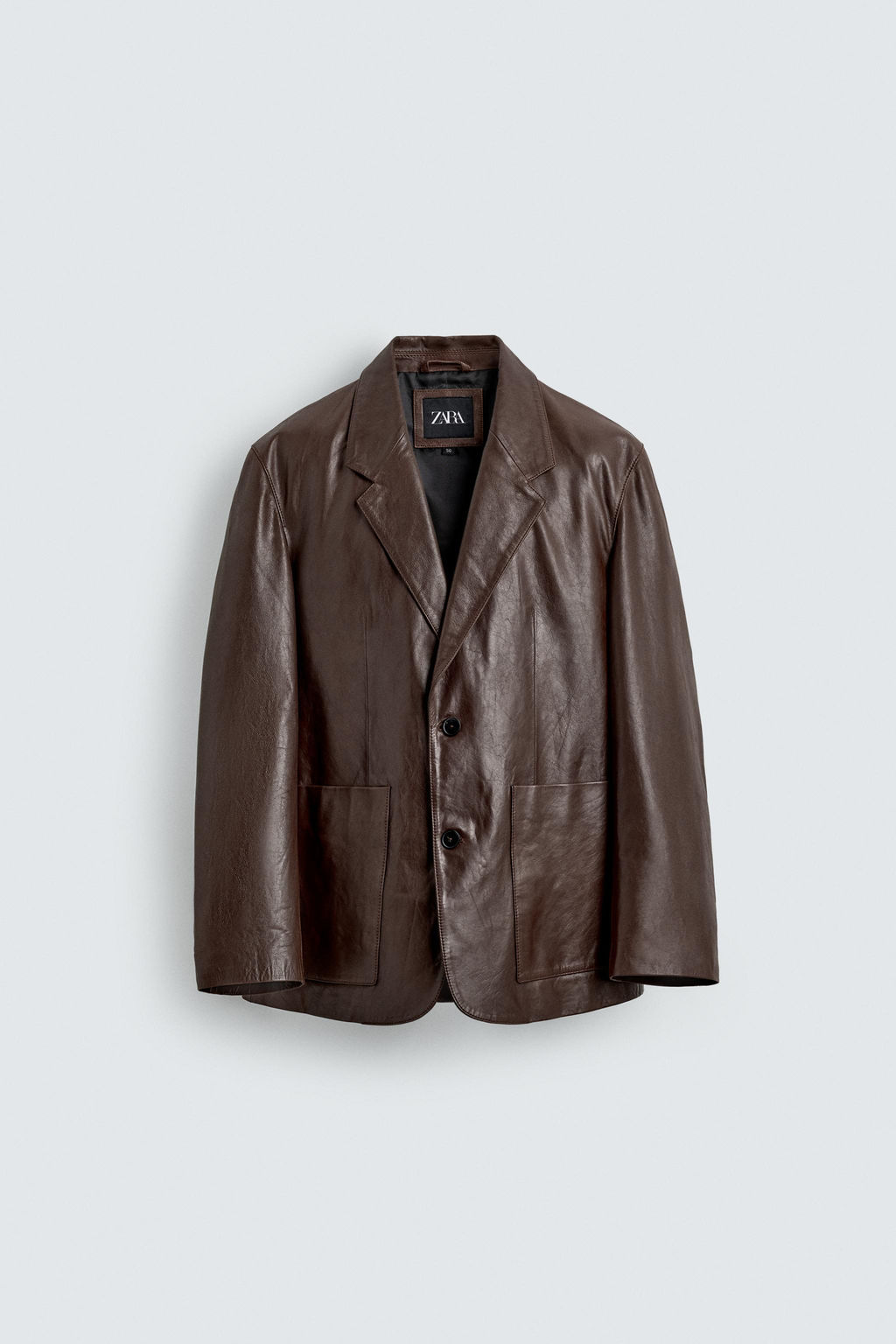 LIMITED EDITION LEATHER BLAZER - Zara фото 7
