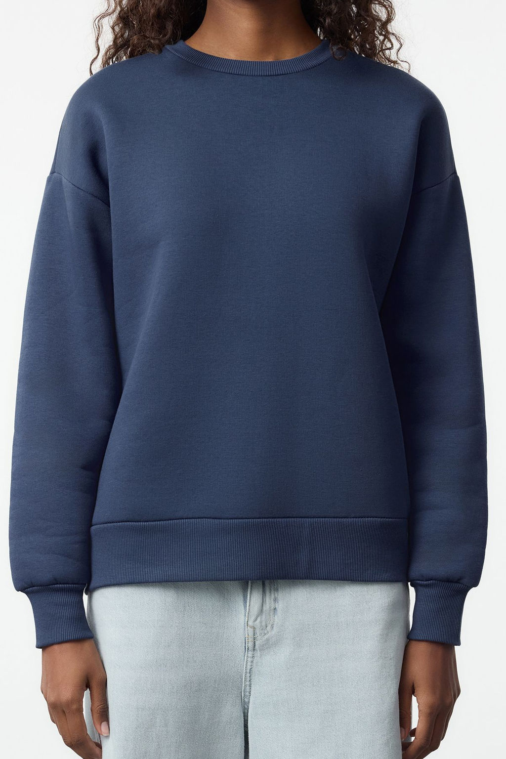 TRENDYOLMILLA K?rm?z? Oversize/Rahat Kesim Basic Bisiklet Yaka Kal?n/Ici polarl? Orme Sweatshirt TWOAW24SW00102 фото 12