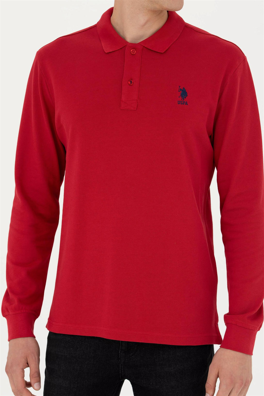 U. S. Polo Assn / Мужской красный базовый свитшот - U.s. polo assn фото 6