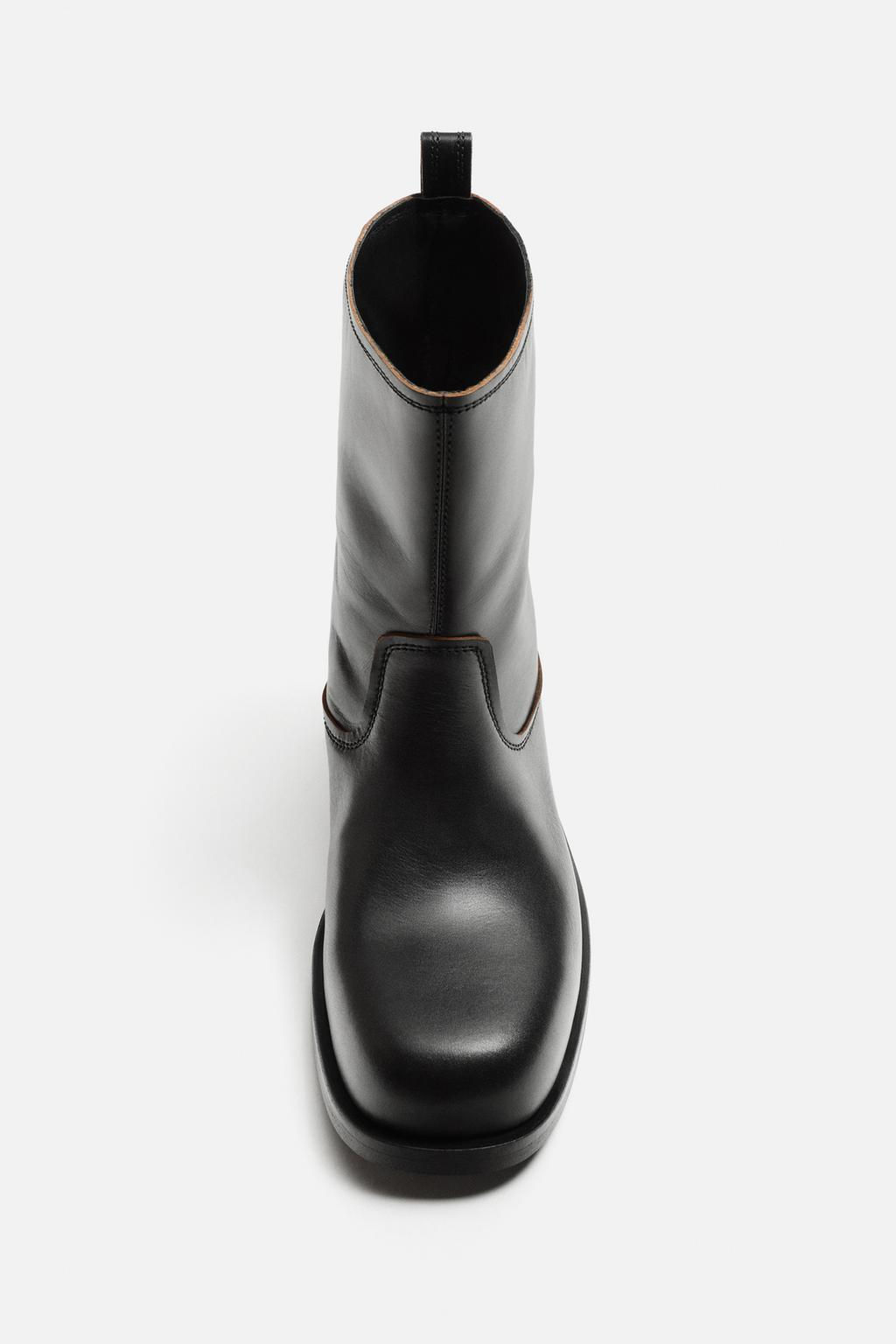 LEATHER BOOTS - Zara фото 3