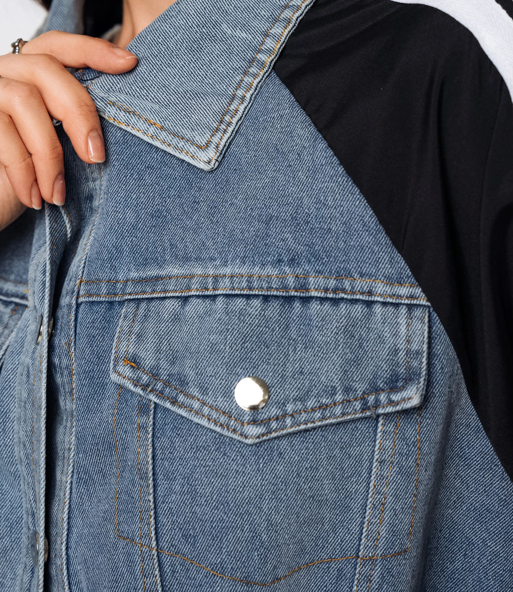 Куртка #КТ612 (5), черный, голубой - Dommod фото 5