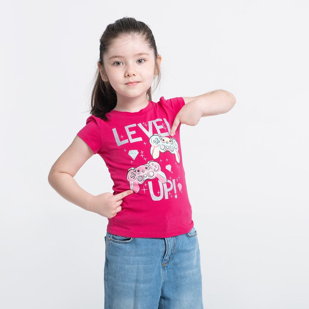 CRB wear/CWKG 62961-46 Футболка для девочки, фуксия/Ex.Cherubino  фото 3