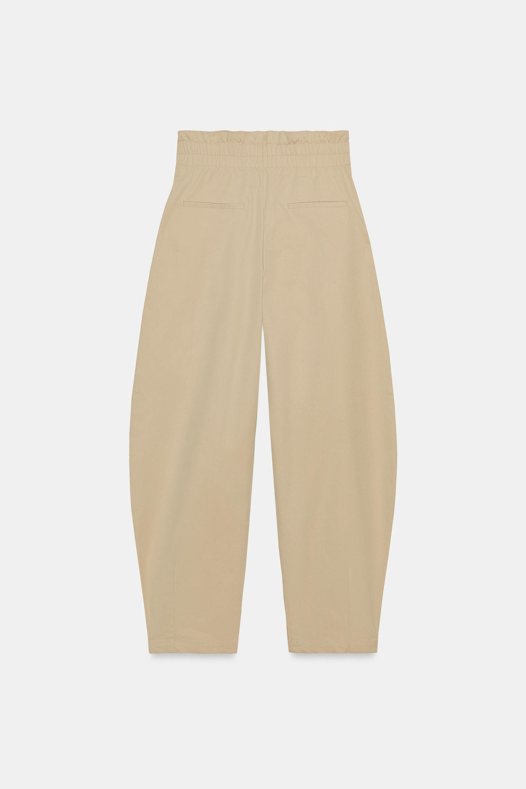 PANTALON PAPERBAG GLOBO / Camel claro - Zara фото 5