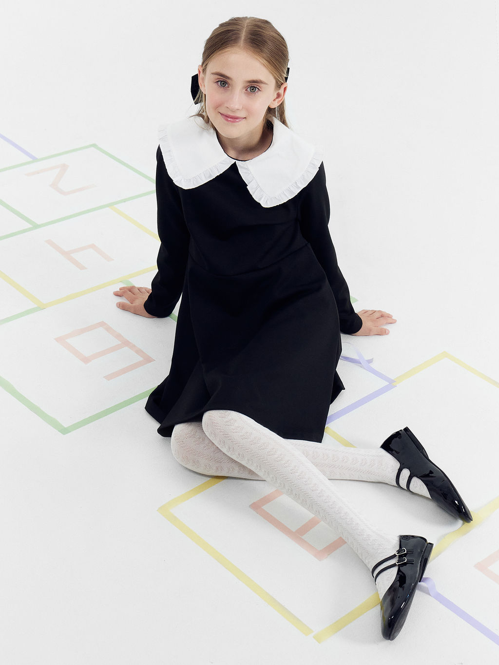 Цена за 3 пары! Колготки детские белые с рисунком в виде сердечек - Mark formelle фото 2