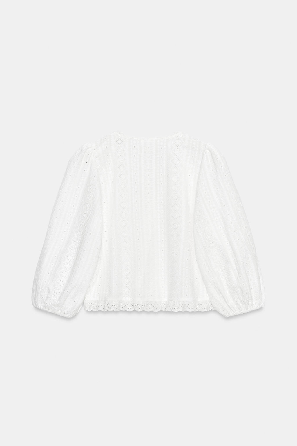 BLUSA BORDADOS PERFORADOS / Blanco roto - Zara фото 4
