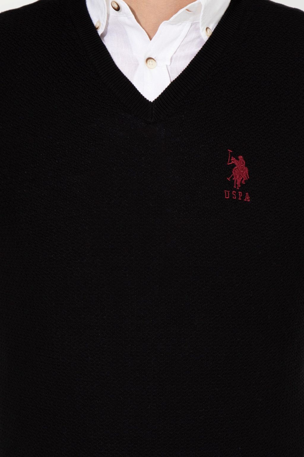 Мужской черный трикотажный свитер Basic - U.s. polo assn фото 6