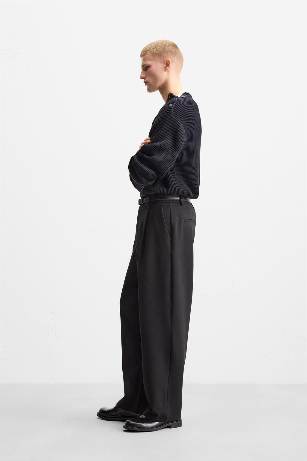 TEXTURED SWEATER WITH BUTTONS - Zara фото 4