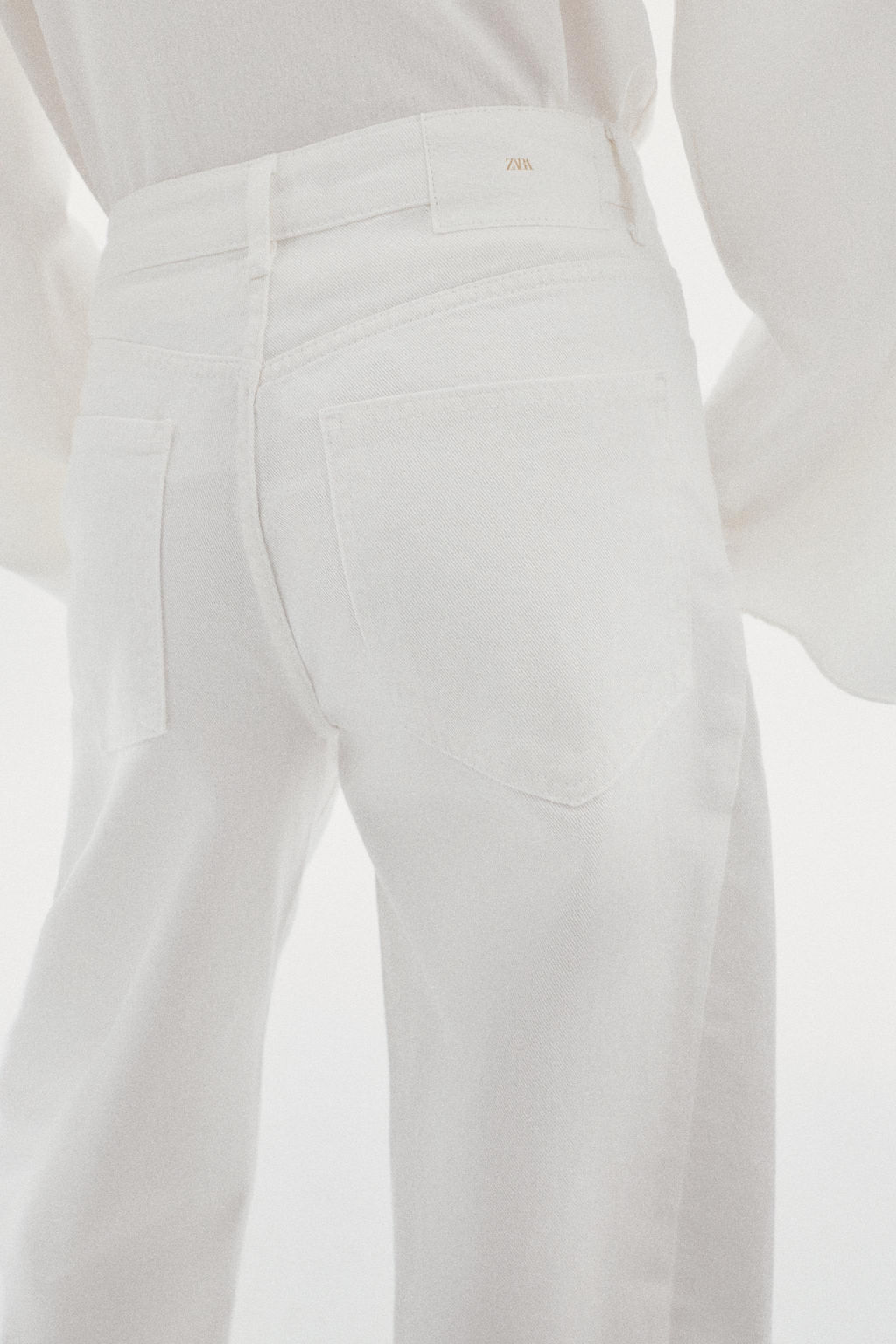 JEANS Z1975 BARREL TIRO ALTO / Blanco - Zara фото 6